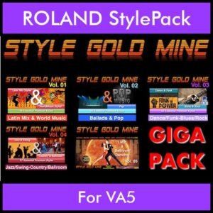 StyleGoldMine By PK GIGAPACK STYLEGOLDMINE Vol. 1  - Vol. 01 to Vol. 05 - 428 Styles for ROLAND VA5 in STL format