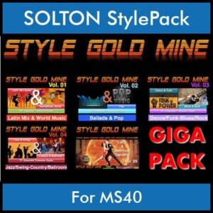 StyleGoldMine By PK GIGAPACK STYLEGOLDMINE Vol. 1  - Vol. 01 to Vol. 05 - 428 Styles for SOLTON MS40 in PAT format