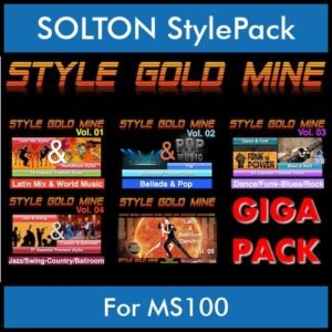 StyleGoldMine By PK GIGAPACK STYLEGOLDMINE Vol. 1  - Vol. 01 to Vol. 05 - 428 Styles for SOLTON MS100 in PAT format