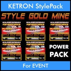 StyleGoldMine By PK POWERPACK STYLEGOLDMINE Vol. 1  - Vol. 06 to Vol. 10 - 300 Styles / Song Styles for KETRON EVENT in KST format