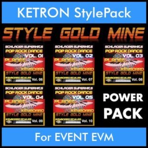 StyleGoldMine By PK POWERPACK STYLEGOLDMINE Vol. 1  - Vol. 06 to Vol. 10 - 300 Styles / Song Styles for KETRON EVENT EVM in KST format