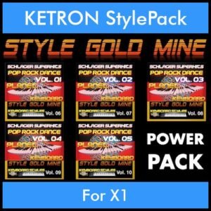 StyleGoldMine By PK POWERPACK STYLEGOLDMINE Vol. 1  - Vol. 06 to Vol. 10 - 300 Styles / Song Styles for KETRON X1 in PAT format