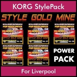 StyleGoldMine By PK POWERPACK STYLEGOLDMINE Vol. 1  - Vol. 06 to Vol. 10 - 300 Styles / Song Styles for KORG Liverpool in STY format