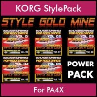 StyleGoldMine By PK POWERPACK STYLEGOLDMINE Vol. 1 - Vol. 06 to Vol. 10 - 300 Styles / Song Styles for KORG PA4X in STY format