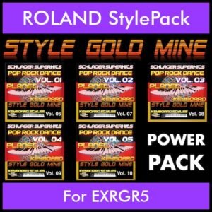 StyleGoldMine By PK POWERPACK STYLEGOLDMINE Vol. 1  - Vol. 06 to Vol. 10 - 300 Styles / Song Styles for ROLAND EXRGR5 in STL format