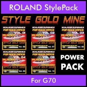 StyleGoldMine By PK POWERPACK STYLEGOLDMINE Vol. 1  - Vol. 06 to Vol. 10 - 300 Styles / Song Styles for ROLAND G70 in STL format