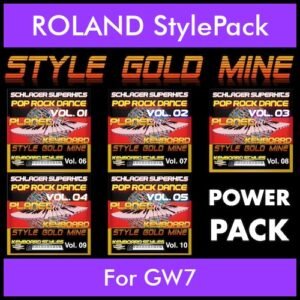 StyleGoldMine By PK POWERPACK STYLEGOLDMINE Vol. 1  - Vol. 06 to Vol. 10 - 300 Styles / Song Styles for ROLAND GW7 in STL format