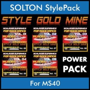 StyleGoldMine By PK POWERPACK STYLEGOLDMINE Vol. 1  - Vol. 06 to Vol. 10 - 300 Styles / Song Styles for SOLTON MS40 in PAT format