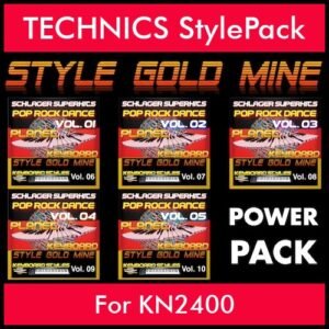 StyleGoldMine By PK POWERPACK STYLEGOLDMINE Vol. 1  - Vol. 06 to Vol. 10 - 300 Styles / Song Styles for TECHNICS KN2400 in CMP format