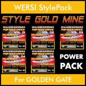 StyleGoldMine By PK POWERPACK STYLEGOLDMINE Vol. 1  - Vol. 06 to Vol. 10 - 300 Styles / Song Styles for WERSI GOLDEN GATE in STY format