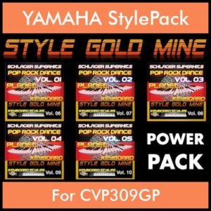 StyleGoldMine By PK POWERPACK STYLEGOLDMINE Vol. 1  - Vol. 06 to Vol. 10 - 300 Styles / Song Styles for YAMAHA CVP309GP in STY format