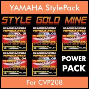 StyleGoldMine By PK POWERPACK STYLEGOLDMINE Vol. 1  - Vol. 06 to Vol. 10 - 300 Styles / Song Styles for YAMAHA CVP208 in STY format