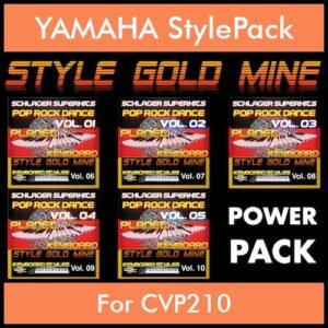 StyleGoldMine By PK POWERPACK STYLEGOLDMINE Vol. 1  - Vol. 06 to Vol. 10 - 300 Styles / Song Styles for YAMAHA CVP210 in STY format