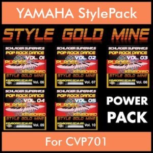 StyleGoldMine By PK POWERPACK STYLEGOLDMINE Vol. 1  - Vol. 06 to Vol. 10 - 300 Styles / Song Styles for YAMAHA CVP701 in STY format