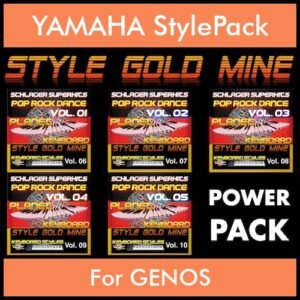 StyleGoldMine By PK POWERPACK STYLEGOLDMINE Vol. 1  - Vol. 06 to Vol. 10 - 300 Styles / Song Styles for YAMAHA GENOS in STY format