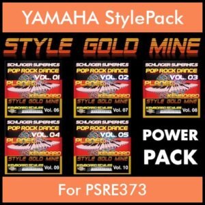 StyleGoldMine By PK POWERPACK STYLEGOLDMINE Vol. 1  - Vol. 06 to Vol. 10 - 300 Styles / Song Styles for YAMAHA PSRE373 in STY format