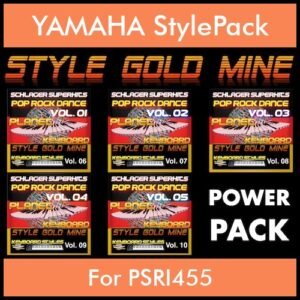 StyleGoldMine By PK POWERPACK STYLEGOLDMINE Vol. 1  - Vol. 06 to Vol. 10 - 300 Styles / Song Styles for YAMAHA PSRI455 in STY format