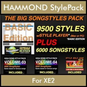 The Big Song Style Pack By PK Incl. GSC NEXTGEN BASIC 9500 Styles With Style Player Vol. 1  - 15500 Styles Splitted into - 9500 Styles and 6000 Song Styles for HAMMOND XE2 in PAT format