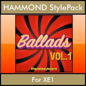 The Greatest Styles By PK Vol. 01  - Ballads Vol. 01 - 60 Styles / Song Styles for HAMMOND XE1 in PAT format