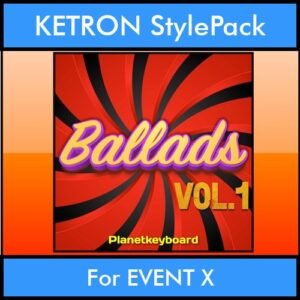 The Greatest Styles By PK Vol. 01  - Ballads Vol. 01 - 60 Styles / Song Styles for KETRON EVENT X in KST format