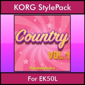 The Greatest Styles By PK Vol. 07  - Country Vol. 01 - 60 Styles / Song Styles for KORG EK50L in STY format