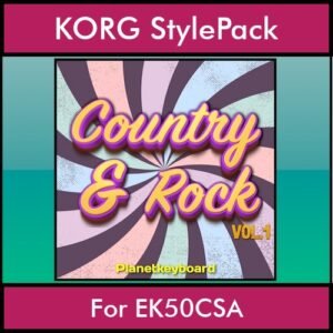 The Greatest Styles By PK Vol. 08  - Country and Rock Vol. 01 - 60 Styles / Song Styles for KORG EK50CSA in STY format