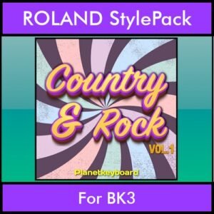 The Greatest Styles By PK Vol. 08  - Country and Rock Vol. 01 - 60 Styles / Song Styles for ROLAND BK3 in STL format