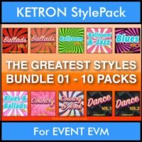 The Greatest Styles By PK Bunde TGS Vol. 01 - Vol. 01 to Vol. 10 - 600 Styles / Song Styles for KETRON EVENT EVM in KST format