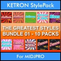 The Greatest Styles By PK Bunde TGS Vol. 01 - Vol. 01 to Vol. 10 - 600 Styles / Song Styles for KETRON MIDJPRO in KST format