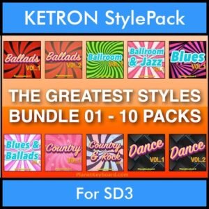 The Greatest Styles By PK Bunde TGS Vol. 01  - Vol. 01 to Vol. 10 - 600 Styles / Song Styles for KETRON SD3 in PAT format