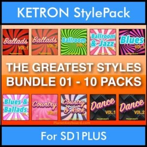 The Greatest Styles By PK Bunde TGS Vol. 01  - Vol. 01 to Vol. 10 - 600 Styles / Song Styles for KETRON SD1PLUS in PAT format