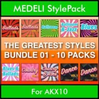 The Greatest Styles By PK Bunde TGS Vol. 01 - Vol. 01 to Vol. 10 - 600 Styles / Song Styles for MEDELI AKX10 in STY format