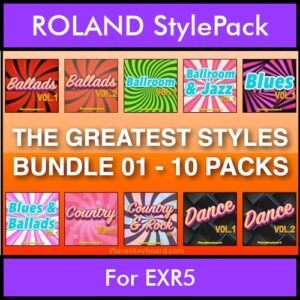 The Greatest Styles By PK Bunde TGS Vol. 01  - Vol. 01 to Vol. 10 - 600 Styles / Song Styles for ROLAND EXR5 in STL format