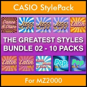 The Greatest Styles By PK Bunde TGS Vol. 02  - Vol. 11 to Vol. 20 - 600 Styles / Song Styles for CASIO MZ2000 in STL format