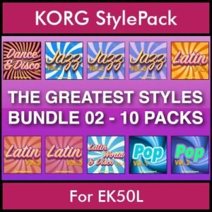 The Greatest Styles By PK Bunde TGS Vol. 02  - Vol. 11 to Vol. 20 - 600 Styles / Song Styles for KORG EK50L in STY format