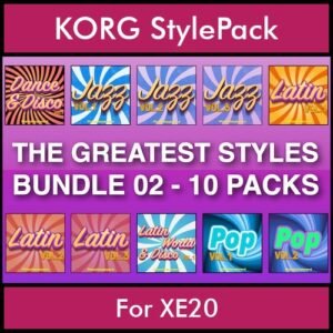 The Greatest Styles By PK Bunde TGS Vol. 02  - Vol. 11 to Vol. 20 - 600 Styles / Song Styles for KORG XE20 in STY format