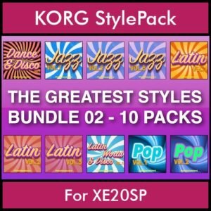 The Greatest Styles By PK Bunde TGS Vol. 02  - Vol. 11 to Vol. 20 - 600 Styles / Song Styles for KORG XE20SP in STY format