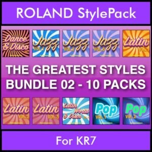 The Greatest Styles By PK Bunde TGS Vol. 02  - Vol. 11 to Vol. 20 - 600 Styles / Song Styles for ROLAND KR7 in STL format