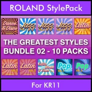 The Greatest Styles By PK Bunde TGS Vol. 02  - Vol. 11 to Vol. 20 - 600 Styles / Song Styles for ROLAND KR11 in STL format