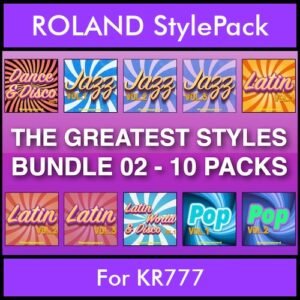 The Greatest Styles By PK Bunde TGS Vol. 02  - Vol. 11 to Vol. 20 - 600 Styles / Song Styles for ROLAND KR777 in STL format