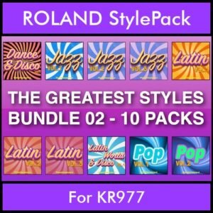 The Greatest Styles By PK Bunde TGS Vol. 02  - Vol. 11 to Vol. 20 - 600 Styles / Song Styles for ROLAND KR977 in STL format