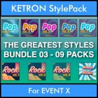 The Greatest Styles By PK Bunde TGS Vol. 03 - Vol. 21 to Vol. 29 - 540 Styles / Song Styles for KETRON EVENT X in KST format