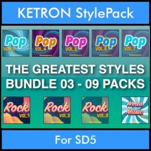 The Greatest Styles By PK Bunde TGS Vol. 03  - Vol. 21 to Vol. 29 - 540 Styles / Song Styles for KETRON SD5 in PAT format