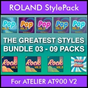 The Greatest Styles By PK Bunde TGS Vol. 03  - Vol. 21 to Vol. 29 - 540 Styles / Song Styles for ROLAND ATELIER AT900 V2 in STL format