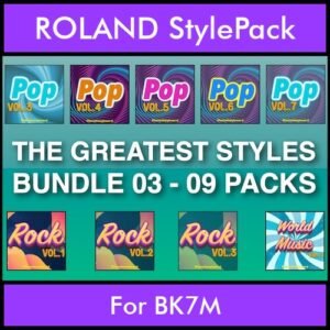 The Greatest Styles By PK Bunde TGS Vol. 03  - Vol. 21 to Vol. 29 - 540 Styles / Song Styles for ROLAND BK7M in STL format