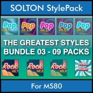 The Greatest Styles By PK Bunde TGS Vol. 03  - Vol. 21 to Vol. 29 - 540 Styles / Song Styles for SOLTON MS80 in PAT format