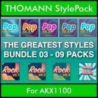 The Greatest Styles By PK Bunde TGS Vol. 03 - Vol. 21 to Vol. 29 - 540 Styles / Song Styles for THOMANN AKX1100 in STY format