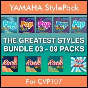 The Greatest Styles By PK Bunde TGS Vol. 03  - Vol. 21 to Vol. 29 - 540 Styles / Song Styles for YAMAHA CVP107 in STY format