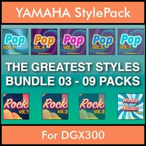 The Greatest Styles By PK Bunde TGS Vol. 03  - Vol. 21 to Vol. 29 - 540 Styles / Song Styles for YAMAHA DGX300 in STY format