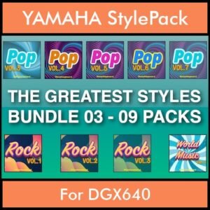 The Greatest Styles By PK Bunde TGS Vol. 03  - Vol. 21 to Vol. 29 - 540 Styles / Song Styles for YAMAHA DGX640 in STY format